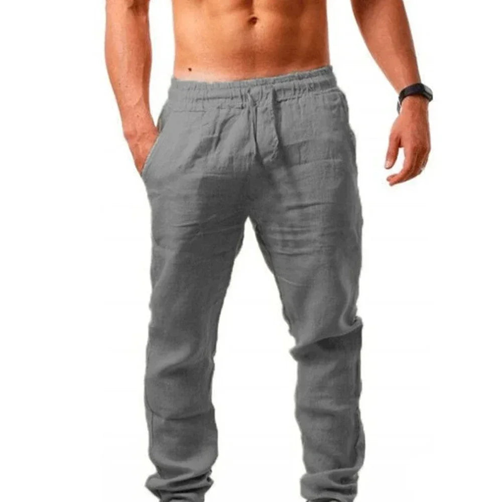 Men's Casual Pants Summer Male Breathable High Quality Trousers Sweatpants