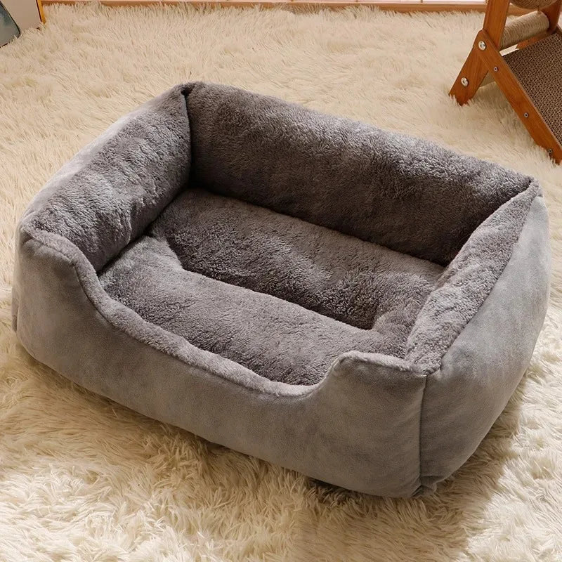 Cozy Winter Cat Bed House - Plush Cushion Nest Basket for Cats & Small Dogs