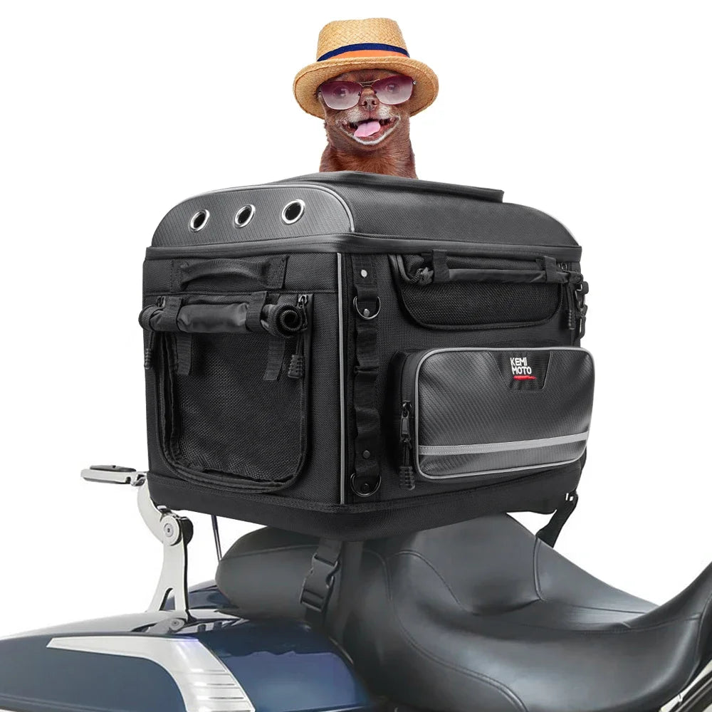 Motorcycle Pet Carrier Bag – Dog & Cat Carrier for Harley Touring, Street Glide, Road King & Trike Models