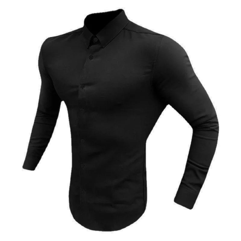 Men's Shirt Fashion Full Sleeve Shirt Men's Muscle Casual Slim-fit Business Dress shirt