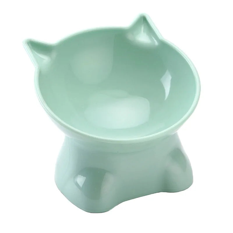 Elevated Tilted Cat Bowl – Cute High-Legged Cat Food & Water Bowl for Cats & Small Dogs