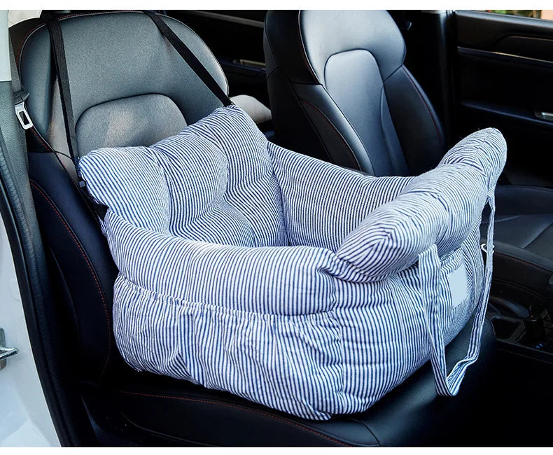 Dog Car Seat with Safety Belt, Washable Non-Slip Pet Booster Bed