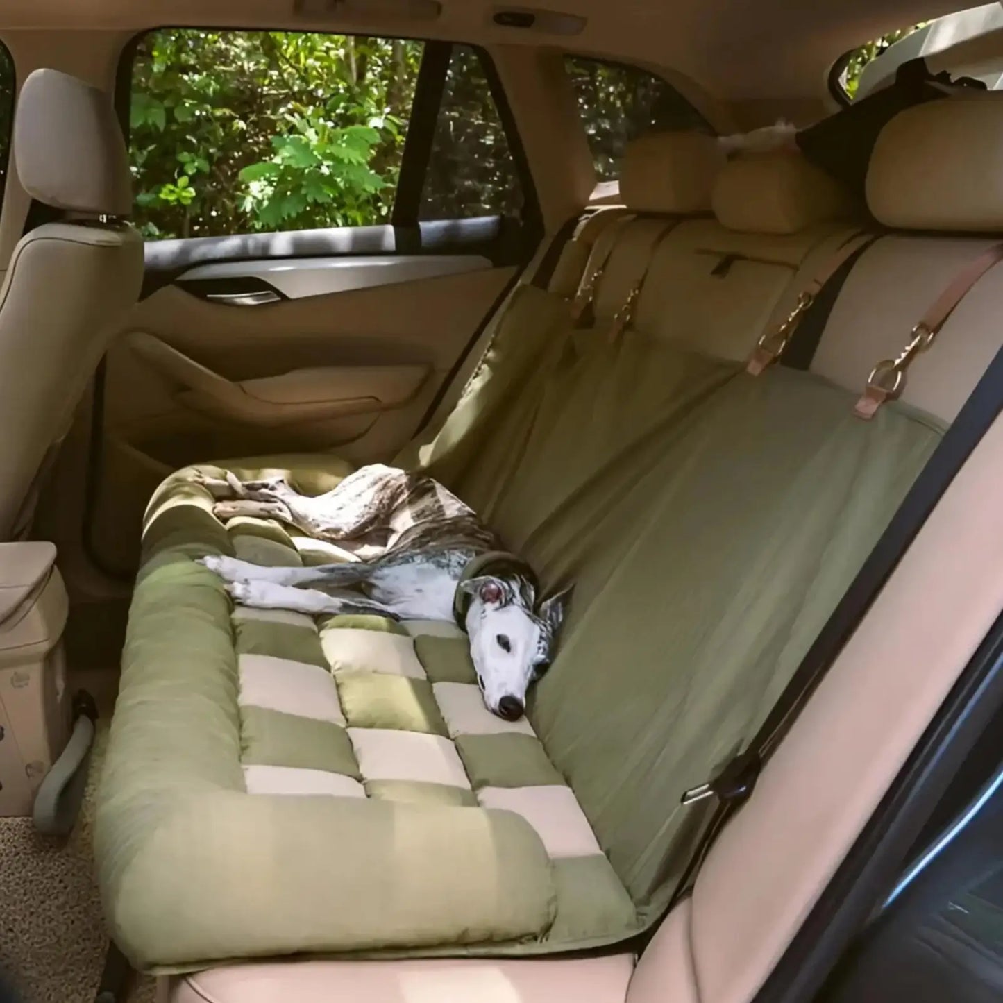 Foldable Dog Car Seat Cover – Waterproof Back Seat Pet Mat for Cars, SUVs, Trucks and RVs