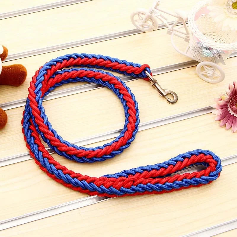 4.5ft Heavy Duty Braided Dog Leash - Durable Nylon Lead for All Sizes