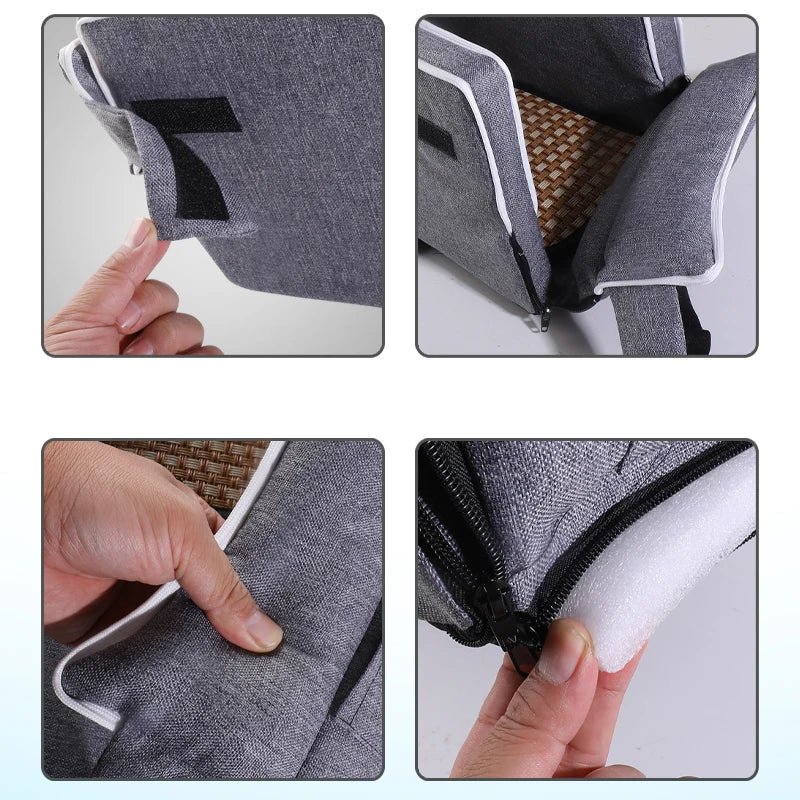 Car Center Console Pet Bed Mat, Small Dog & Cat Booster Safety Seat