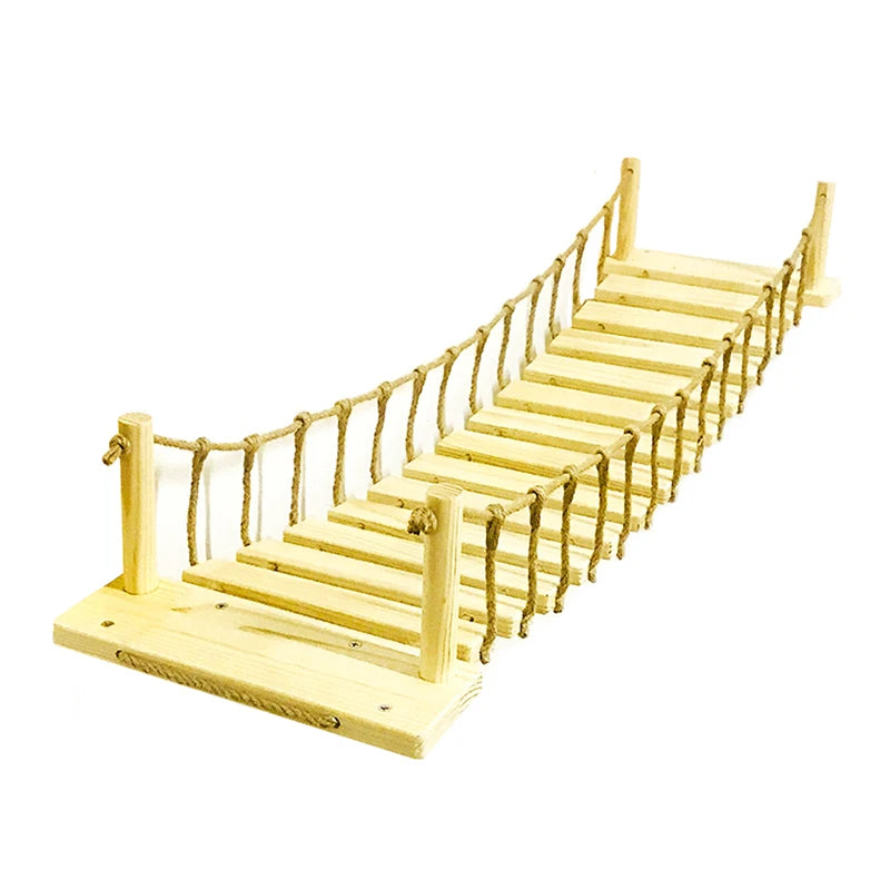 Wall-Mounted Cat Bridge & Tree Set - Sisal Ladder Climber with Hammock Bed