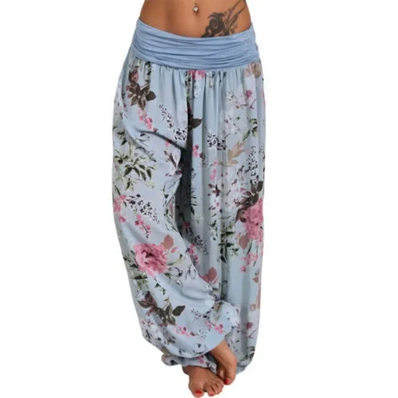 Ladies Fashion Print Wide Leg Pants Comfort Loose Pants Casual Pants Harlan Pants