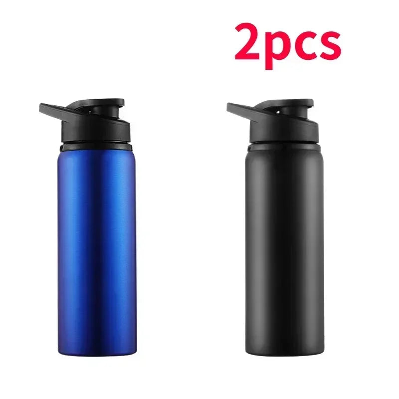 1-15PCS Portable Stainless Steel Bicycle Water Bottle Straight Drinking Outdoors Sports Travel Kettle Metal Water Bottle - PULSE MART