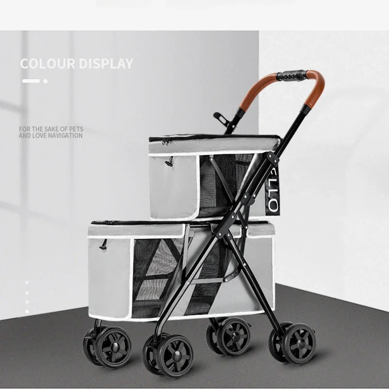 The Adventure Double-Layer Multi-Pet Stroller