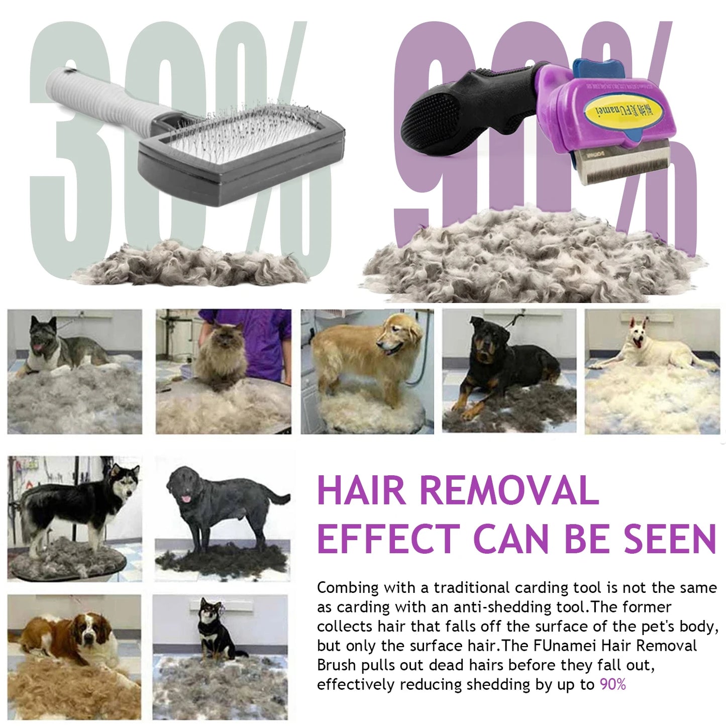 Dual-Sided Pet Dematting Comb - Anti-Lice Knot Remover for Dogs & Cats