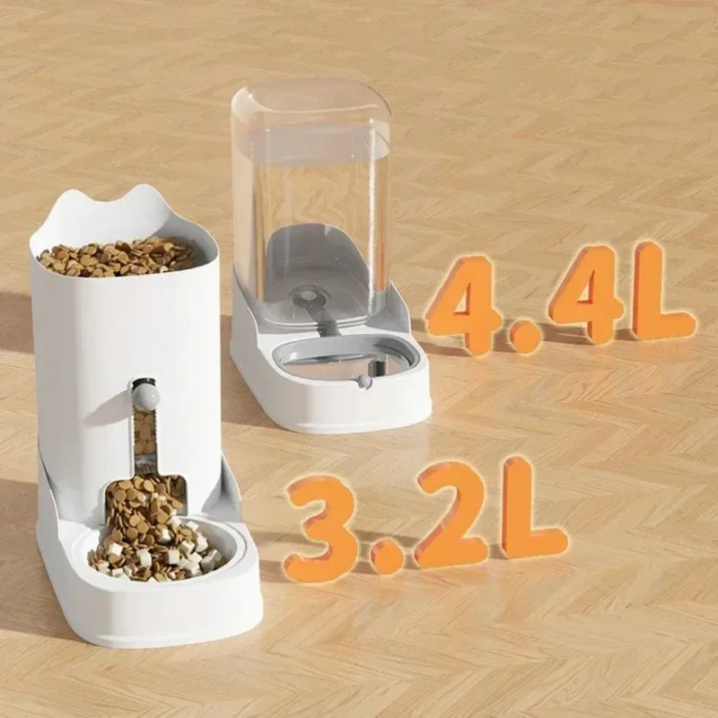 Large Capacity Automatic Pet Water Fountain & Food Feeder