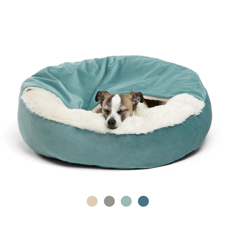 Benepaw Orthopedic Hooded Dog Bed, Warm Waterproof Pet Cuddler