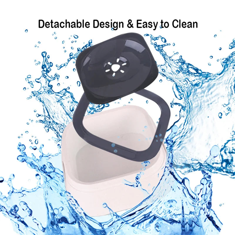 Anti-Splash Floating Dog Water Bowl - 1L No-Spill Large Capacity Drinker