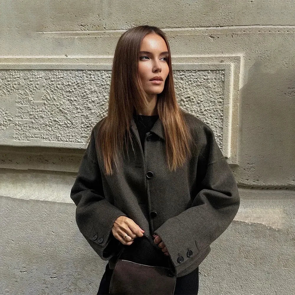 Woolen Women’s Jacket – Elegant Winter Overcoat 2024 - PULSE MART