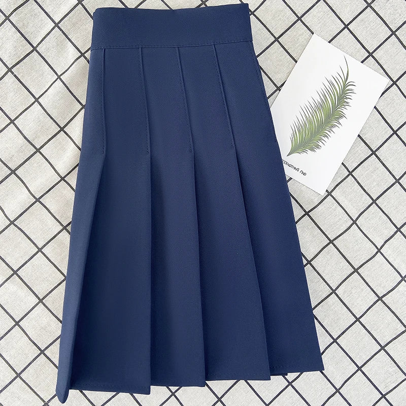 Women’s High Waist Pleated Mini Skirt – Black A-Line Korean Style Summer Outfit