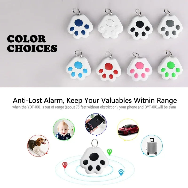 Dog Paw Mini GPS Tracker – Smart Anti-Lost Pet Locator for Dogs & Cats
