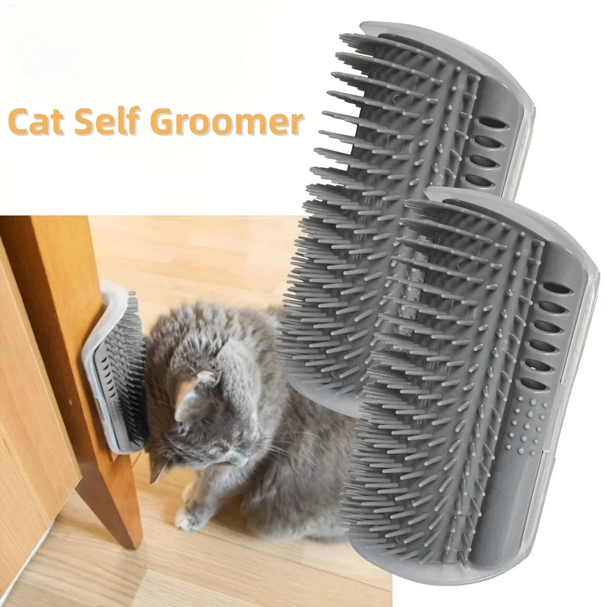 Wall-Mounted Cat Grooming Brush – Self-Groomer Massage Comb for Cats & Small Dogs