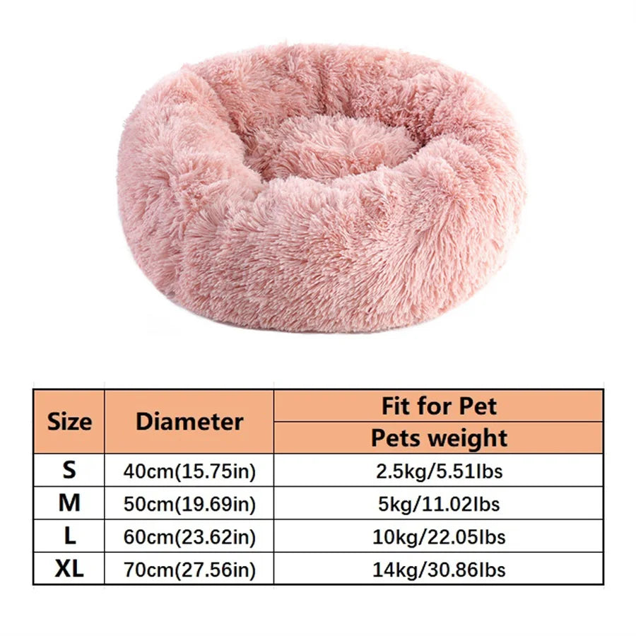 The Deep Sleep Calming Shag Fur Donut Pet Bed