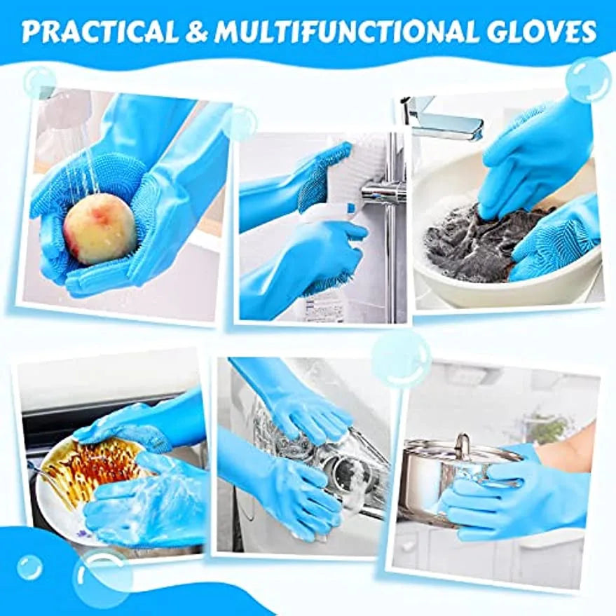 Pet Bathing Gloves – Silicone Grooming & Hair Removal Scrubber for Dogs & Cats