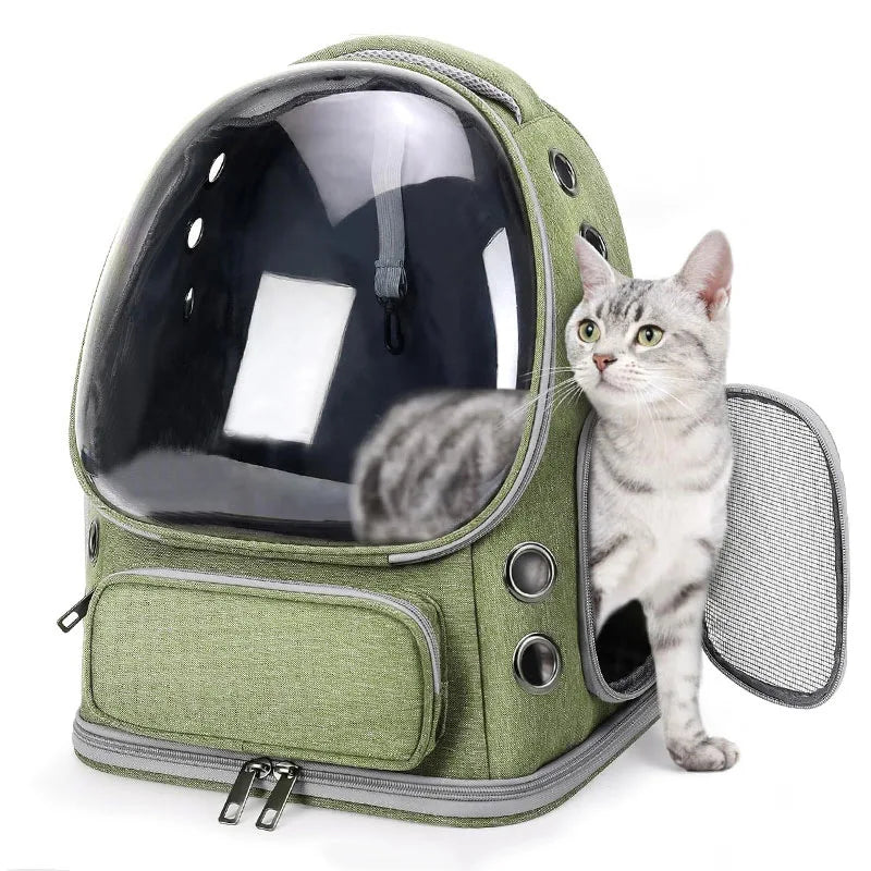 Transparent Cat Carrier Backpack – Breathable Pet Travel Backpack for Cats & Small Dogs