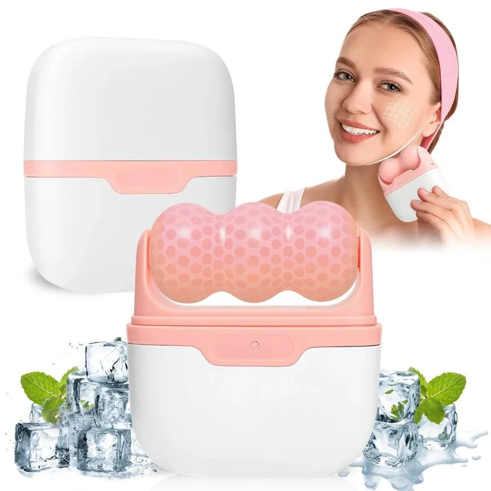 Double Head Ice Roller - Facial and Eye Puffiness Reliever, Migraine Pain Relief, and Skin Beauty Tool for Cold Body Massage - PULSE MART