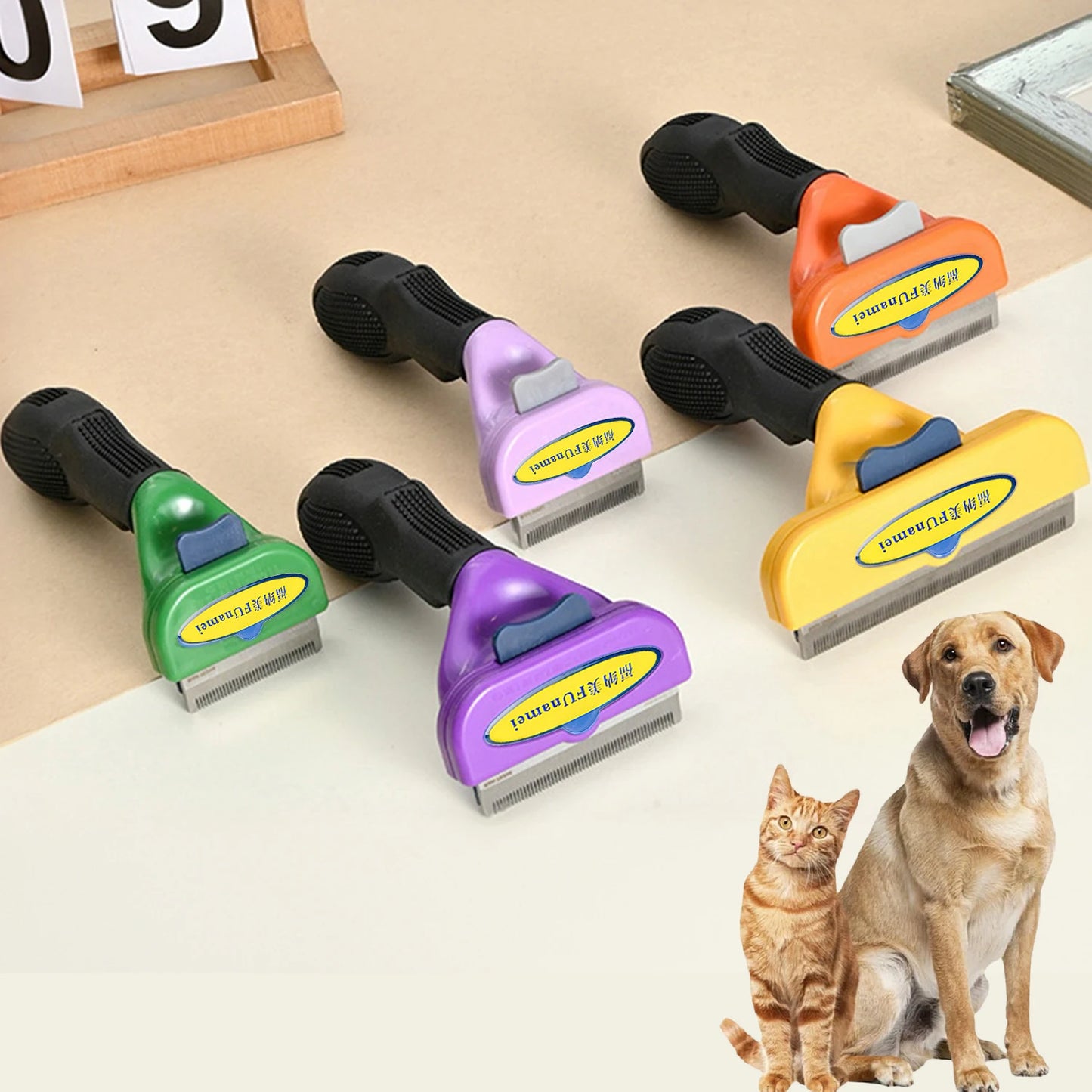 Dual-Sided Pet Dematting Comb - Anti-Lice Knot Remover for Dogs & Cats