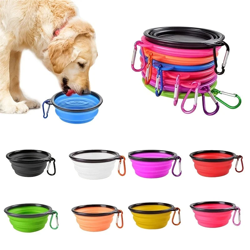 Durable TPR Collapsible Pet Bowl - Portable Travel Food & Water Dish