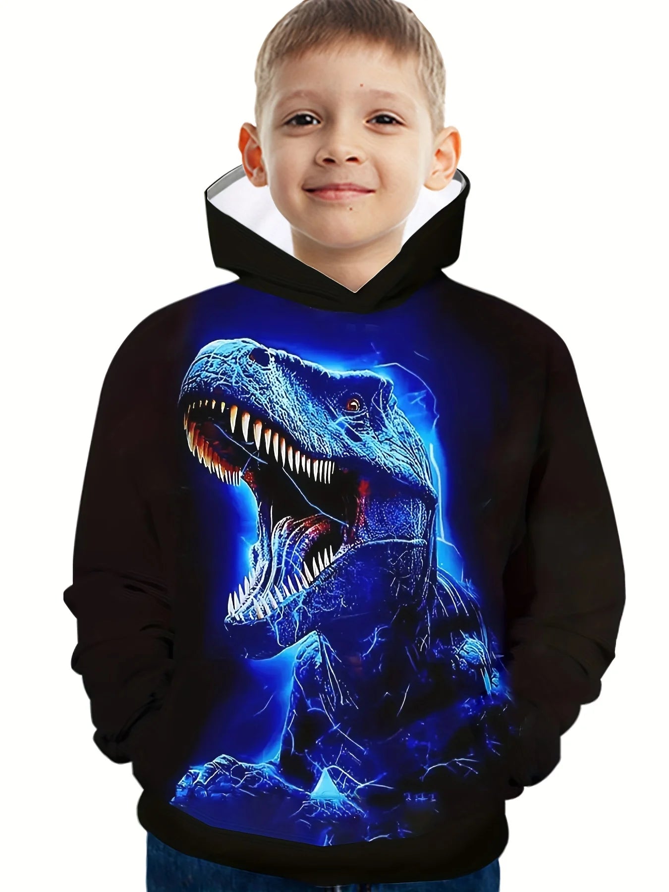 Hoodies Animal Dinosaur Pattern 3D Print Sweatshirts Boys Girls Harajuku Hooded kids Sweatshirt
