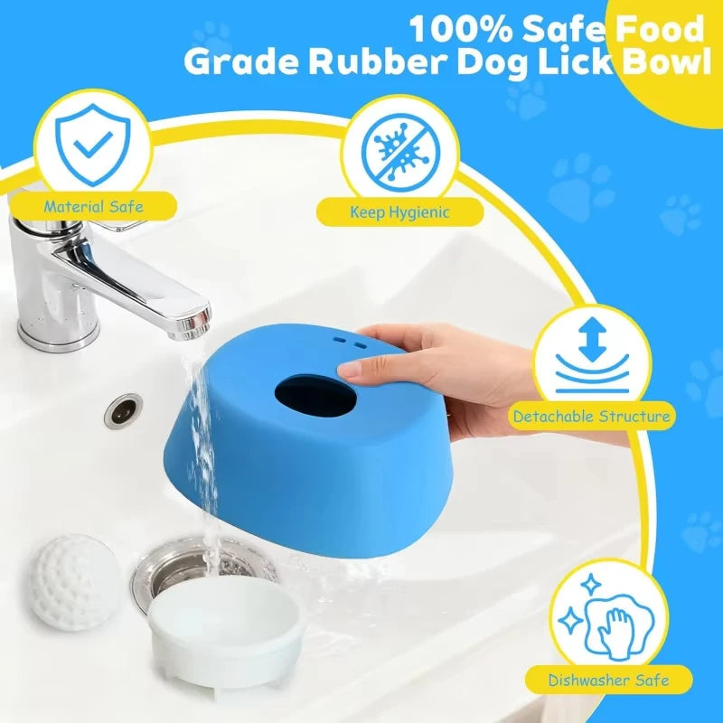 Liquid Slow Feeder Dog Bowl - Ball-Shaped Bone Soup Licking Dish