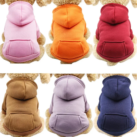 Cozy Fleece Dog Hoodie - Warm Winter Coat for Small & Large Breeds