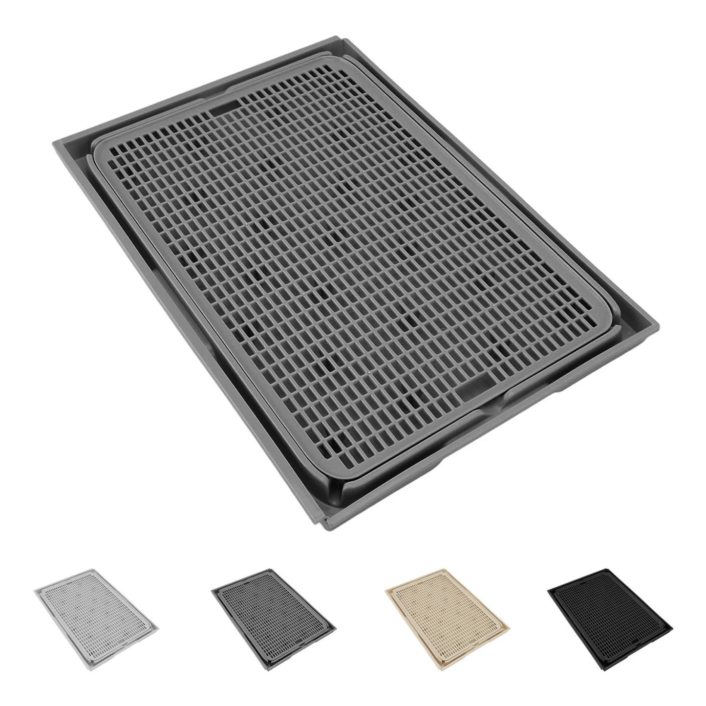 Cat Litter Trapping Mat – Spacious Double-Layer Washable Non-Slip Cat Litter Catcher