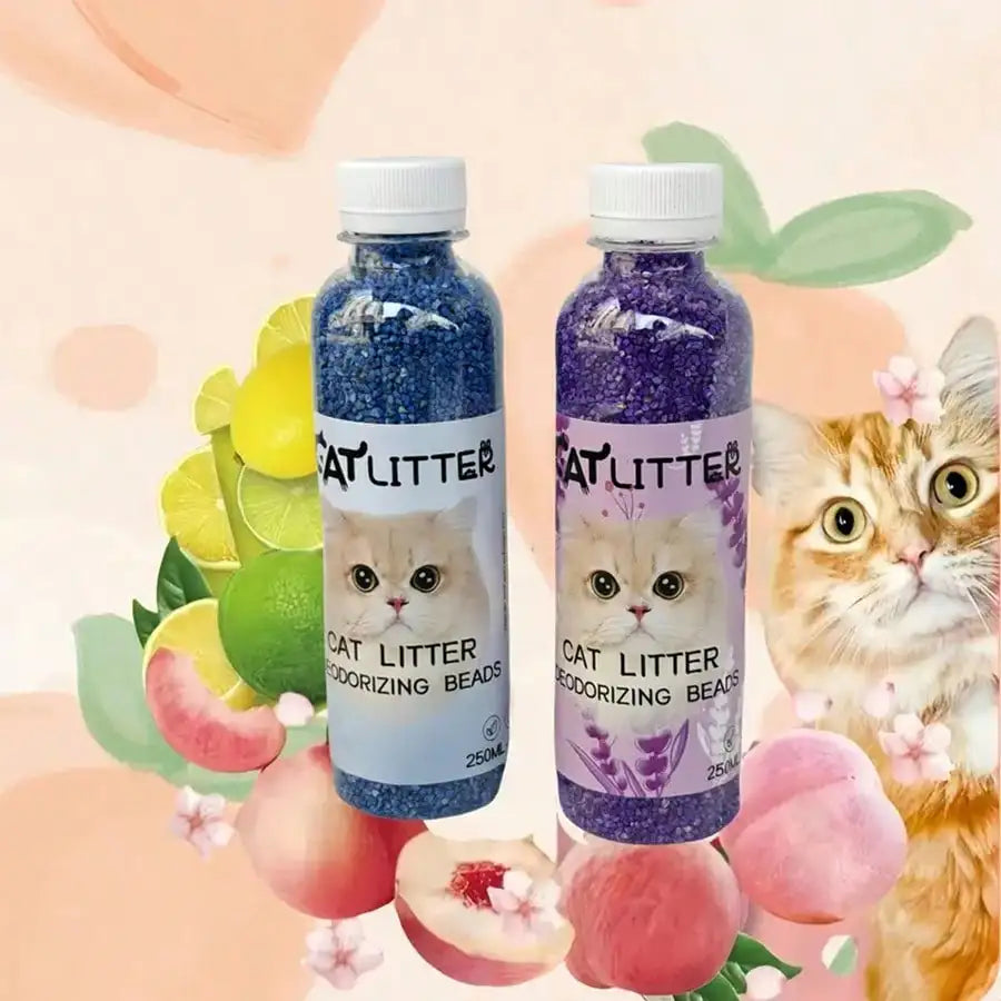 Fresh Scent Cat Litter Deodorizer Beads – Natural Plant-Based Odor Eliminator for Litter Boxes