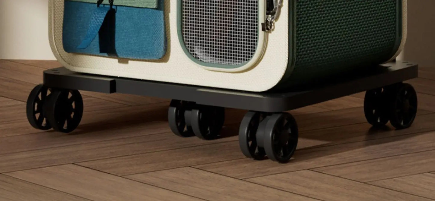 Rolling Cat Carrier with Wheels – Pet Travel Carrier for Large Cats & Small Dogs Up to 10kg