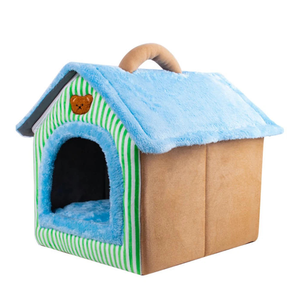 Foldable Pet House – Removable Washable Cat House & Cozy Bed for Cats & Small Dogs