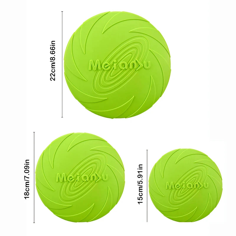 Silicone Flying Disc Dog Toy - Interactive Outdoor Training Frisbee