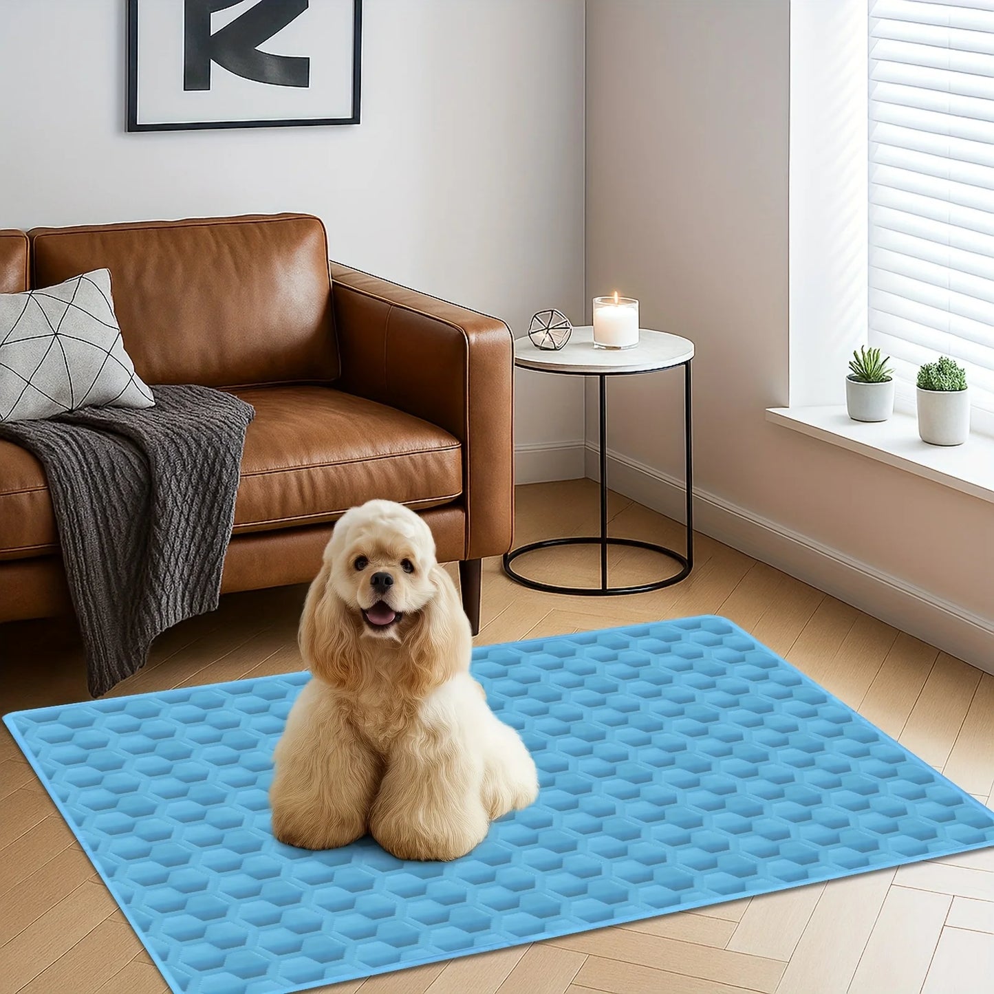 Ice Silk Dog Cooling Mat, Washable & Portable Summer Pet Sleeping Pad