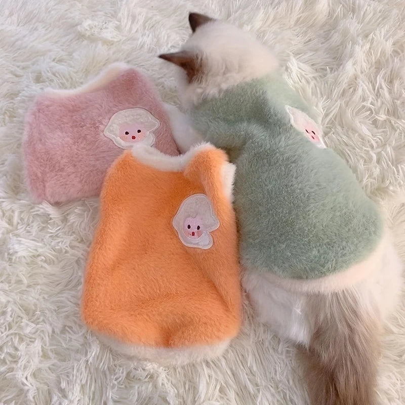 Warm Cat Sweater Vest – Soft Winter Clothing for Cats, Kittens & Small Dogs
