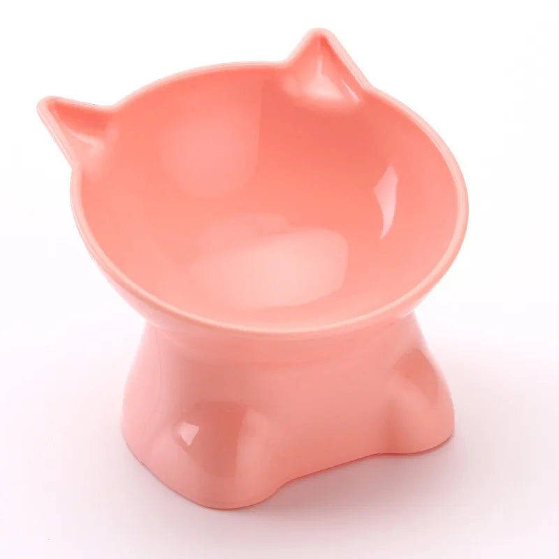 Elevated Tilted Cat Bowl – Cute High-Legged Cat Food & Water Bowl for Cats & Small Dogs