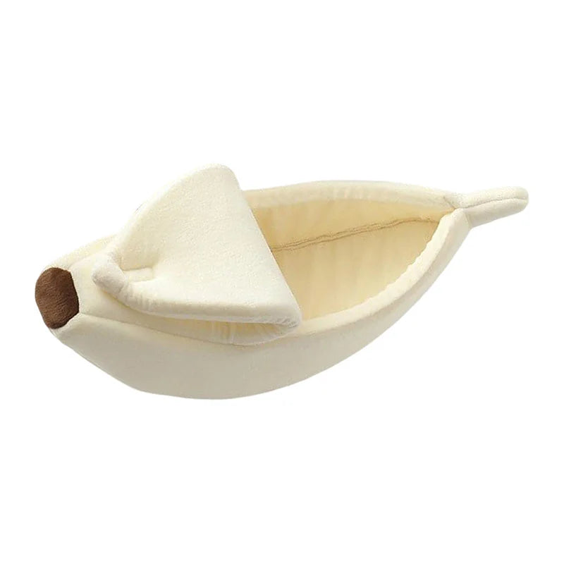 Creative Banana Cat Bed - Cute Deep Sleep Nest for Cats & Small Dogs
