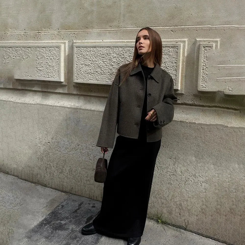 Woolen Women’s Jacket – Elegant Winter Overcoat 2024 - PULSE MART