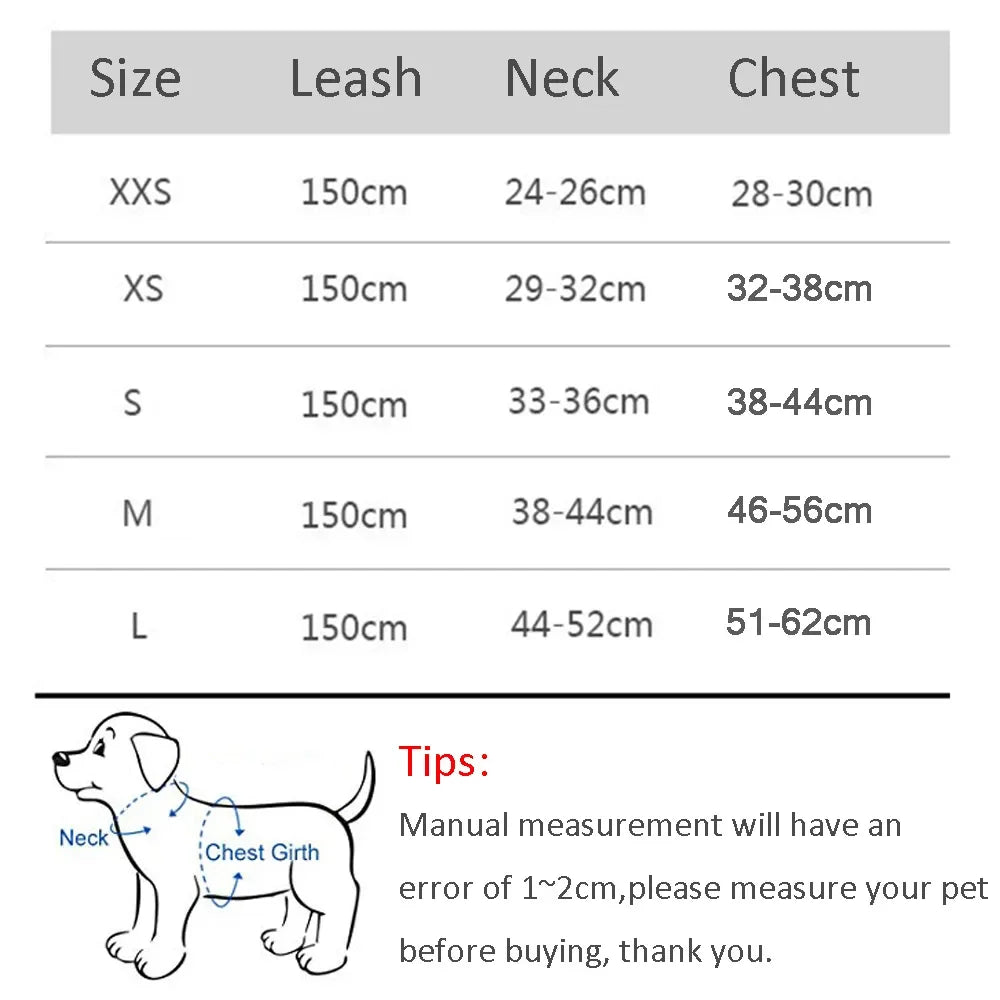 Dog Harness and Leash Set: Adjustable No-Choke Vest for Small Dogs & Cats
