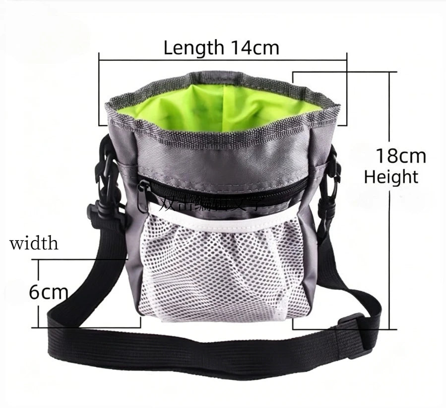 Dog Training Pouch Snack Carrier Outdoor Feeding Waist Bag Portable Foldable Pet Supplies Treat Holder Walking Adjustable Pack