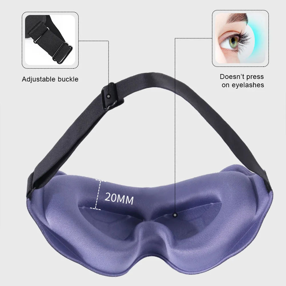 3D Sleeping Mask – Light Blocking, Soft Padded Eye Shade &amp; Sleeping Aid - PULSE MART