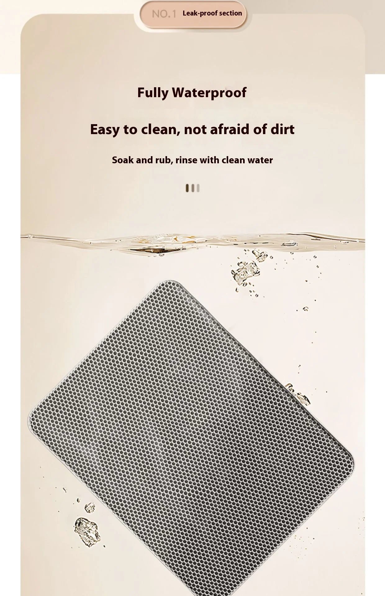 Premium 2-Layer Cat Litter Mat – Waterproof Non-Slip Sand Trapping Technology