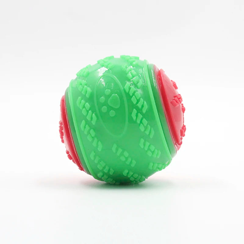 Interactive Squeaky Dog Ball - Soft TPR Teeth Cleaning Toy