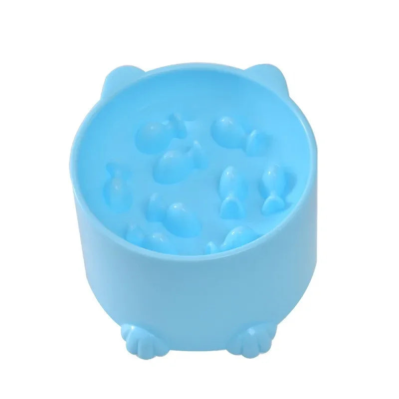Elevated Slow Feeder Cat Bowl – Anti-Choking Raised Food Bowl for Cats & Small Pets