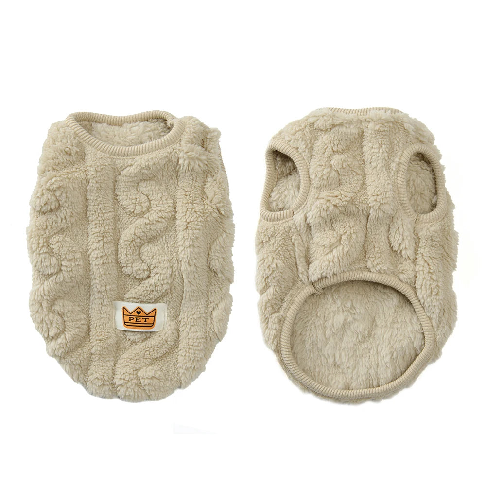 Cute Fleece Cat Sweater – Warm Autumn & Winter Pullover for Cats, Kittens & Small Dogs