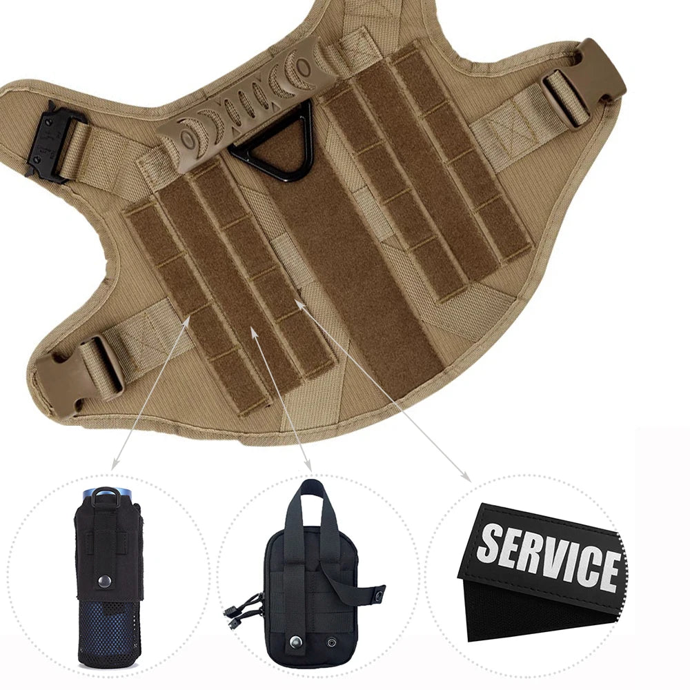 Military Tactical Dog Harness: Heavy-Duty Training Vest for German Shepherds