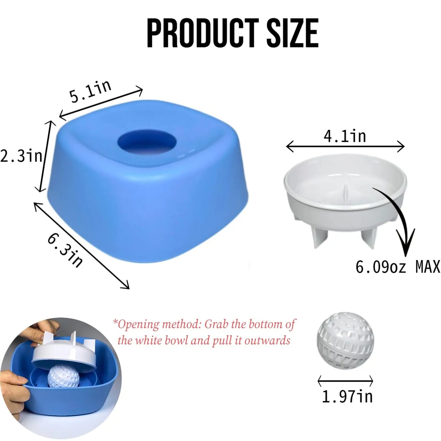 Rolling Ball Liquid Slow Feeder Dog Bowl - Interactive Anti-Slip Lick Toy
