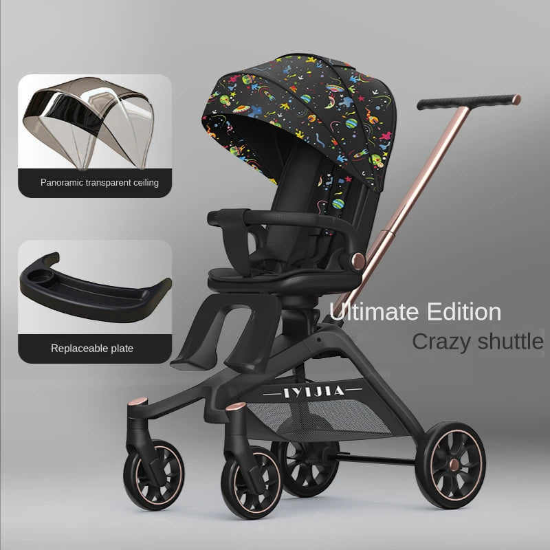 Baby Stroller Foldable Travel Carriage Cart Lightweight Stroller Children Four-Wheel Cart Portable carriers and strollers - PULSE MART
